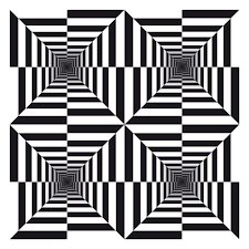 Black And White Optical Illusion Square Op Art Image Of The Day September Grasshoppermind Optical Illusions Art Square Art Optical Illusion Quilts