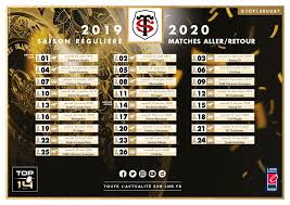 Compte officiel du championnat de france professionnel de rugby à xv #top14 @lnrofficiel. 2019 2020 Le Calendrier De Top 14 Devoile Stade Toulousain