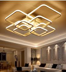 2017 Rectangle Acrylic Aluminum Modern Led Ceiling Lights For Living Room Bedroom Ac90 265v White Ceiling Lamp Fixtures Modern Led Ceiling Lights Ceiling Lightslight For Living Room Aliexpress