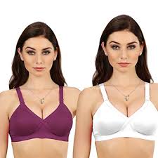Groversons Paris Beauty Sparsh Carolina Non Wired Seamless Ultra Soft Cotton Fabric Full Coverage Non Padded Comfortable Bra For Women Girls