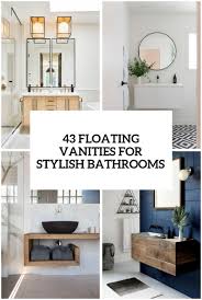The linear bathroom vanity combines wood and steel for modern bathroom style. 43 Floating Vanities For Stylish Modern Bathrooms Digsdigs