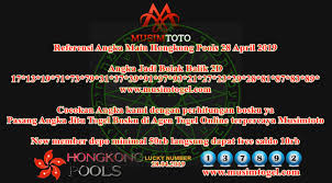 Tinggal anda bulatkan lagi menjadi 489. Prediksi Togel Hongkong Pools 28 April 2019