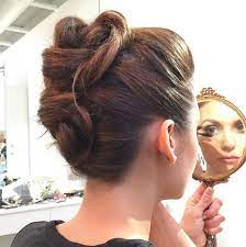 Red Carpet Hairstyle Edgy Updo Nina Dobrev Celebrity Hairstyle Oscars Afterparty 2015 Long Hair Styles Cool Hairstyles Elegant Updo
