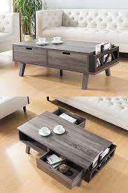 151344ct Coffee Table Smart Home Furniture Distressed Grey Living Room Drawers Coffee Table Features An Al Living Room Drawers Coffee Table Living Room Table