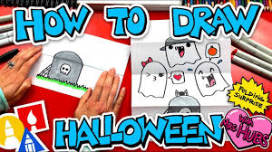 How To Draw A Halloween Folding Surprise With Mrs Hubs Youtube In 2020 Art For Kids Hub Art For Kids Drawings