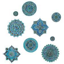 Mandala Wall Art Made From Ceramic Set Of 10 Different Size Etsy Mandala Wall Art Etsy Wall Art Circle Wall Art