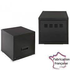Lot De 3 Ou 4 Cubes Metal Noir A Porte Ou Tiroir Meuble Casier Meuble Casier Ikea Meuble Tv En Metal