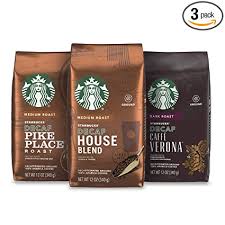Amazon Com Starbucks Variety Decaf Ground Coffee Variety Pack 3 Bags 12 Oz Each Grocery Gourmet Food