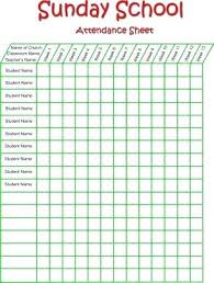 attendance chart ideas for sunday school bible class