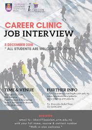 So on 13 may, abg ipar hantar me, my mom n my dad pergi uitm shah alam, and the rest of my family dtg kemudian sebab kesian tengok anak buah nak kena bangun awal so diorang datang tghari, once ceremony tamat. Career Clinic Job Interview Uitm Shah Alam