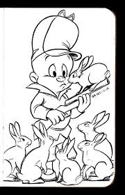 Heidi Arnhold Wabbits Ain T So Bad Elmerfudd Sketch Dailies Inktober