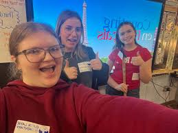 Ms. Smith's French 3/4 class is teaching lessons to elementary schools!  They have been to Euper Lane and Orr. Merci, Ms. Smith and students!!