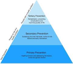 There Are Three Different Types Of Prevention This Image Has Organized The Three In A Pyramid Community Health Nursing Preventive Healthcare Health Promotion