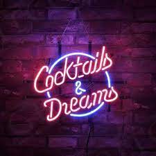Cocktails Dreams Porcelain Boutique Decor Vintage Pub Store Artwok Neon Sign Neonposterlampsign Ebay Seller Gzrubbertrade Neon Signs Sign Lighting Neon