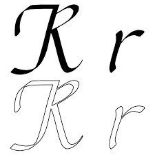 As you see in the diagram (above), begin the capital r on the right side, on the top line. 6 Best Printable Large Script Letters Printablee Com