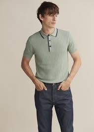 King Tuckfield 50 S Inspired Textured Polo Green Malibu Polo Shirt Style Mens Street Style Polo