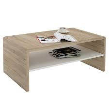 Caro Mobel Couchtisch Oder Tv Lowboard Fernsehtisch Lexa In Sonoma Eiche Weiss 100 X 60 Cm Mit Ablagefach Wohnzimmer Ideen La Center Table Decor Home Decor