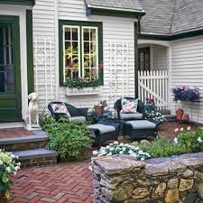 Front yard design included crush rock and sandstone that compliments house. 39 Budget Wise Ways To Create Outdoor Rooms Courtyard Landscaping Front Yard Patio Front Yard Patio Ideas