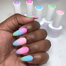 The nails are painted in different pastel colors with glitter. 43 Pretty Ways To Wear Rainbow Nails This Summer Page 2 Of 4 Stayglam