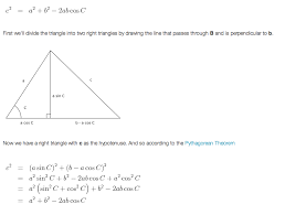 Math Proofs The Law Of Cosines Law Of Cosines Teaching Geometry Education Elementary Math