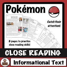 Pokemon Close Read And Worksheets Activities Satoshi Tajiri Creator Of Pokemon Close Reading High Interest Reading Passages Reading Passages