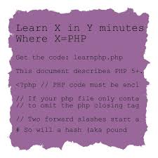 Learn Php In Minutes Learning Php Coding
