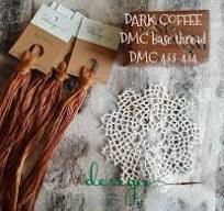 Hand Painted Cotton Floss DARK COFFEE Hand Dyed Thread for Embroidery,  Cross Stitch, Punto Cruz, Point De Croix, Blackwork - Etsy