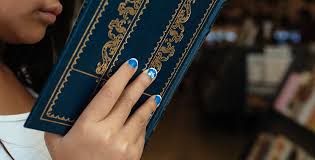 Belle S Blue Dress Nail Art Design D23