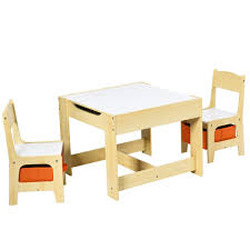 If you have a contemporary kitchen, then why not check out our slim glass table for two. Multigot Wooden Kids Table Chair Set Two Chairs With Storage Boxes And Double Side Tabletop Desk For Nursery Kindergarten Home Buy Online In Dominica At Dominica Desertcart Com Productid 132399520