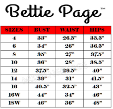 Size Charts Size Measuring Guide Retro Style Fashion