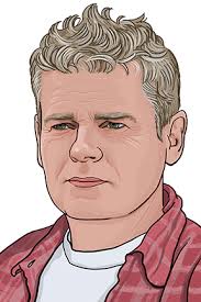 Illustration of author, Mark Haddon for Chicago Tribune Printers Row  Magazine. — Michele Melcher
