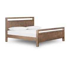 King bed frame for box spring and mattress. Beckett Reclaimed Wood Platform Bed Pottery Barn
