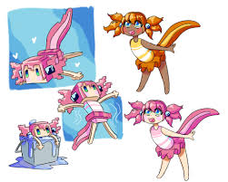 Minecraft // dream's axolotl song | dream animation. Randomravenart Commissions Open On Twitter Minecraft I Have Made The Axolotl But Cute Anime Chibi