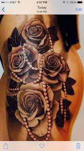 Like The Roses Not The Pearls Leg Tattoos Women Leg Tattoos Girl Thigh Tattoos