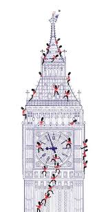 big ben キュートなスケッチ ロンドン ビッグベン ペンイラスト