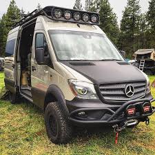 The Roambuilt Beast So Much About This Rig I Love Check Out Those Custom Made Mercedes Sprinter 4x4 Camper 4x4 Camper Van Sprinter Camper