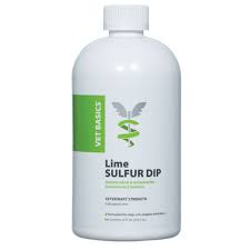 In horticulture, lime sulfur (british spelling lime sulphur) is a mixture of calcium polysulfides formed by reacting calcium hydroxide with sulfur, used in pest control. Vet Basics Lime Sulfur Dip Revival Animal Health