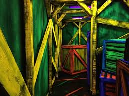 Dayglo Black Light Reactive Paint For 3d Effect In Haunted House Woods Of Terror North Carolina Jeff May Fluorescent Paint Painting Haunted House