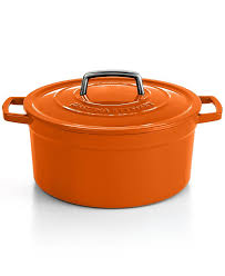 Cast iron and enameled cast iron. Martha Stewart Collection Collector S Enameled Cast Iron 6 Qt Round Dutch Oven Created For Macy S Reviews Cookware Kitchen Macy S