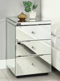 Our expansive bedside table collection provides the perfect bedroom with a contemporary design, this bedside table offers the storage and surface area you need on a small purchased in black. Rio Crystal Mirrored Bedside Table Chest Nightstand Mirror Furniture