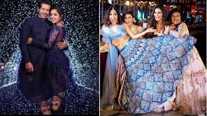 The series of photos the singer posted include an adorable snapshot of her and nihar holding baby aryaveer's tiny. Neeti Mohan Wears Blue Sequinned Lehenga Choli In Her Wedding Boldsky Video Dailymotion