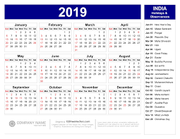 To download calendar as png image file format, please right click on the calendar image above, click save image as and save calendar template to you computer device. 2019 Calendar With Indian Holidays Pdf Calendar 2019 Template Free Calendar Template Calendar Printables