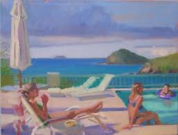 Artists Take The Plunge Part Iii More Pool Paintings If It S Hip It S Here Swimming Pool Art Pool Art Painting