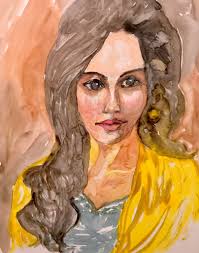 Portrait of young girl with pink bonnet