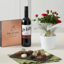 Maybe you would like to learn more about one of these? Rose Plant With Red Wine And Chocolates Send Gift Basket To Uk 1800giftportal
