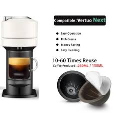 To summarise the background reading, vertuoline machines spin the nespresso coffee pods at speeds of about 7,000rpm, which result in. 10 To 60 Times Using Food Grade Pp Coffee Capsule For Vertuo Next Env150 Vertuoline Plus Refillable Pods Coffee Filters Aliexpress