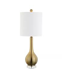 Jonathan Y Dylan Metal Or Crystal Teardrop Led Table Lamp Reviews Home Macy S Led Table Lamp Table Lamp Brass Table Lamps