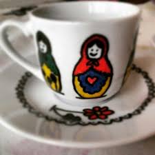 Coffee Cup Paint Fincan Boyama Diy Fincan Bardak Altligi Bardak