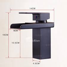 Oil Rubbed Bronze Bathroom Faucet Black Single Handle Vessel Waterfall