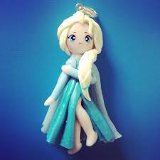 Elsa Frozen Polymer Clay Charm #frozen #elsa #polymerclay #chibipolymerclay  #handmade #pinksugarcotton #snowqueen